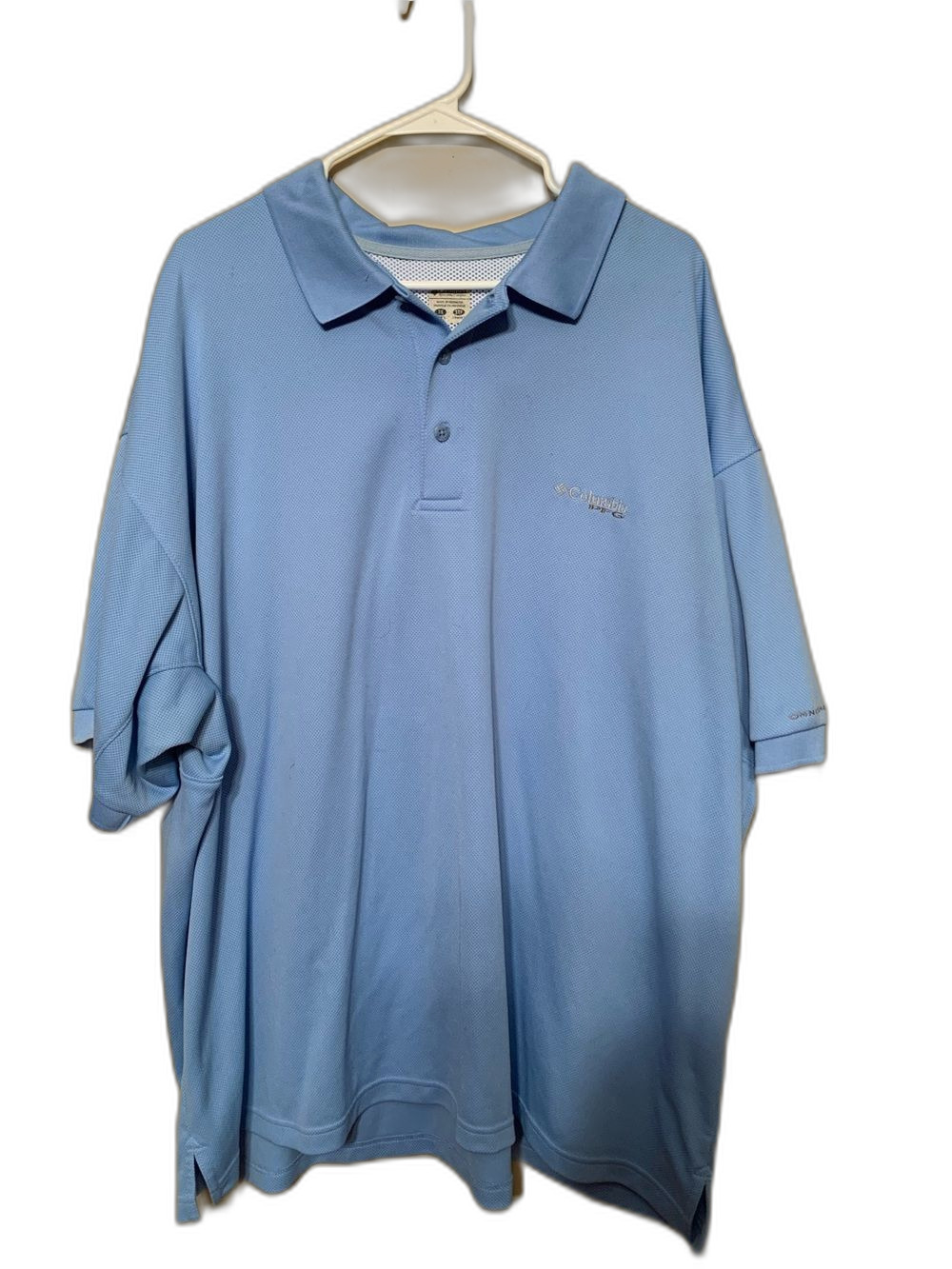 Columbia Men's Polo Shirt - Sky Blue PFG Polo 3XL